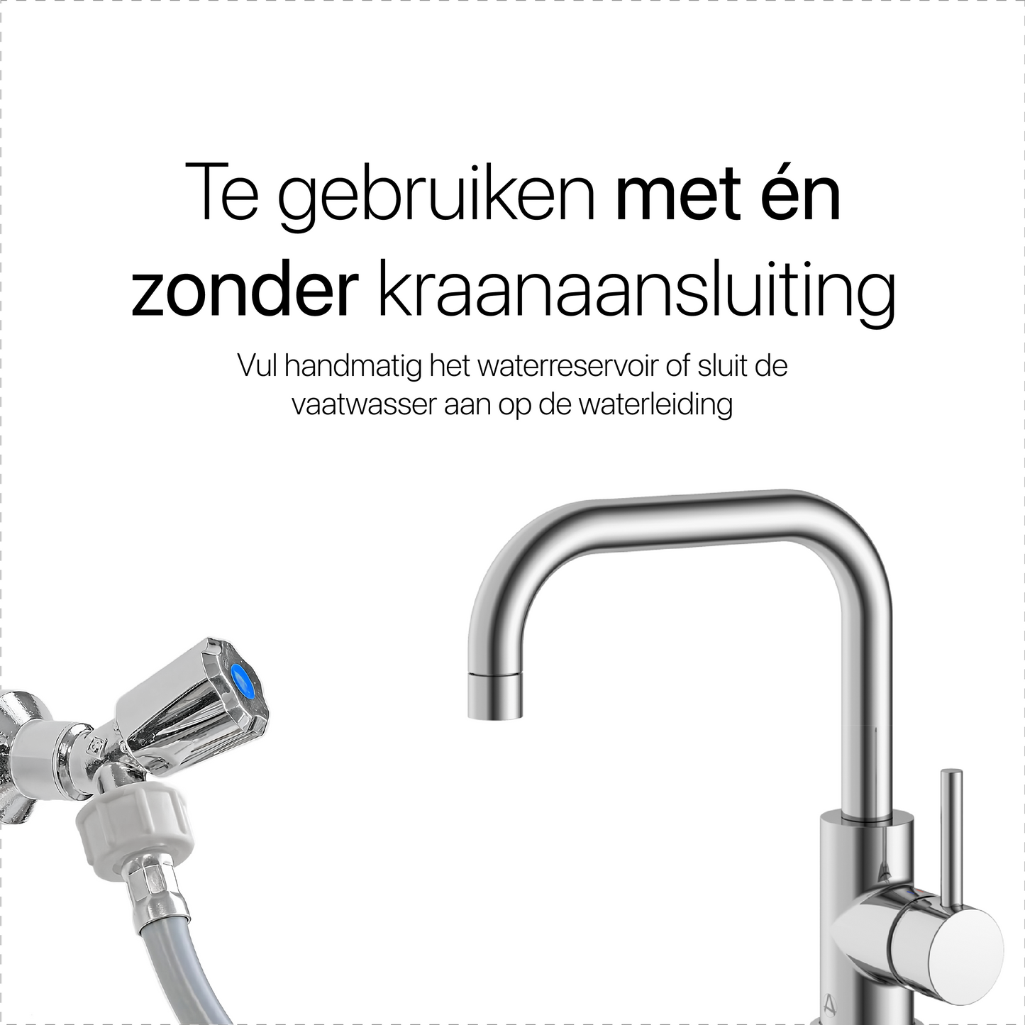 Mini Vaatwasser - Inclusief App - Energielabel A - 900 Watt - 5 Programma's - Wit - Afwasmachine - Met Waterreservoir